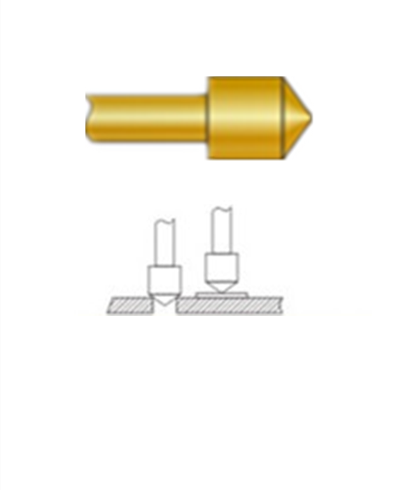 圓錐頭探針、探針用法圖、探針原理圖、測試探針圖片