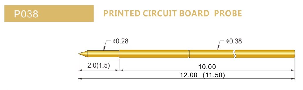PA038探針尺寸，華榮華探針廠家